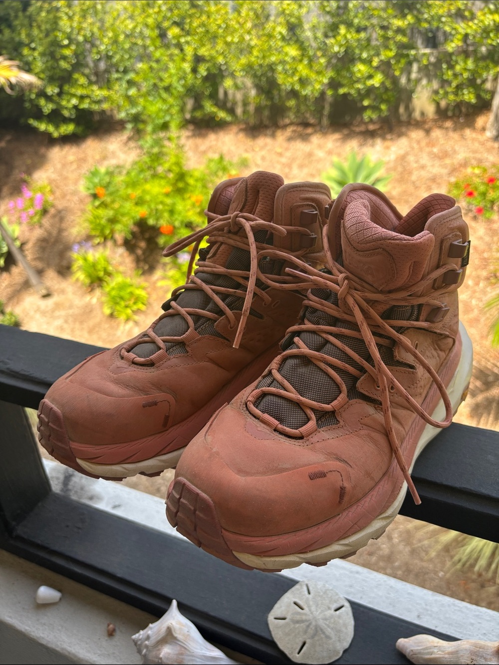 Mauve Pink Hoka Hiking Boots